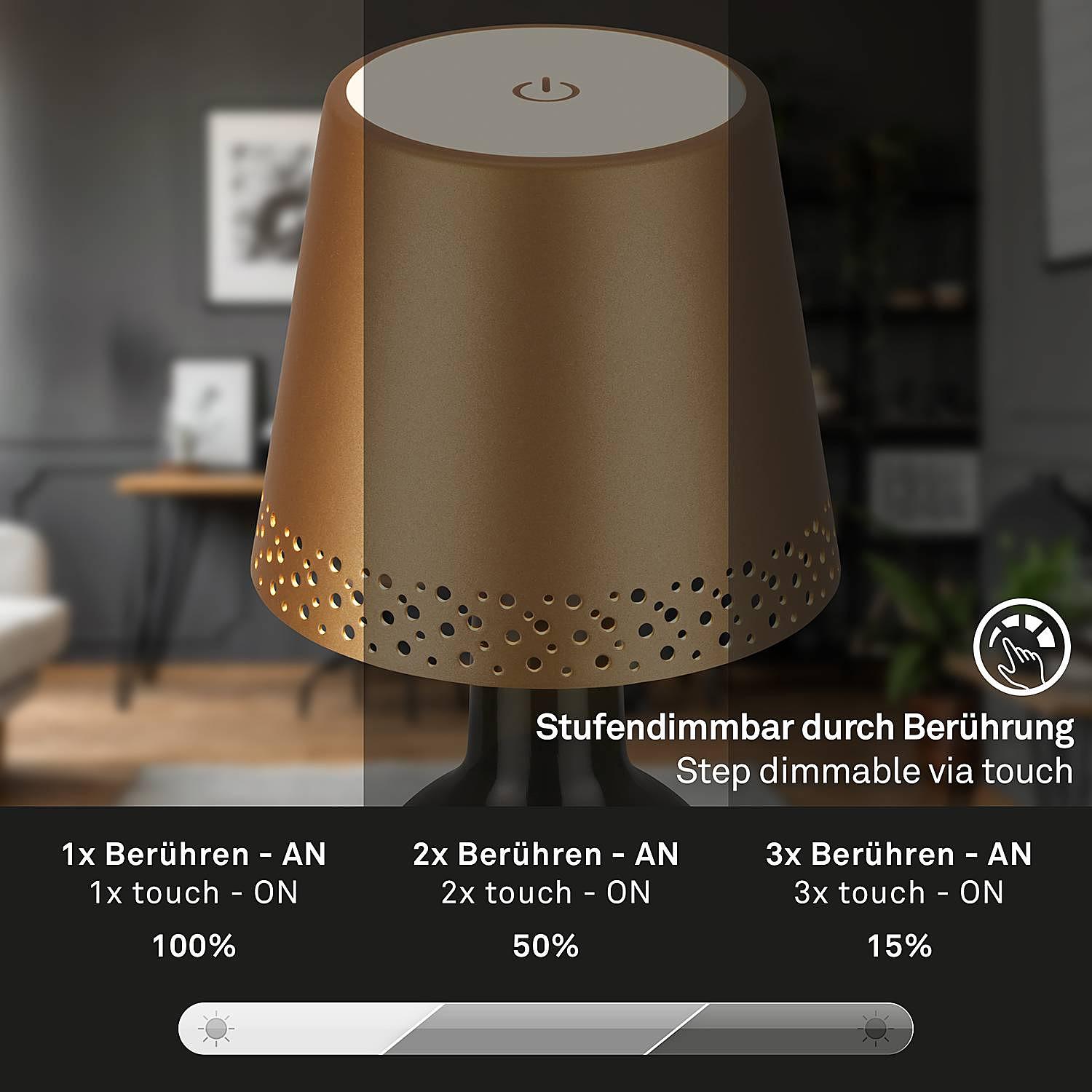 1-Flaming LED bottle light Bairros Aluminum Gold 4