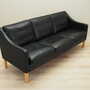 Sofa Leather Black 1970s 5
