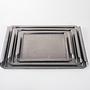 Set of 2 Stainless Steel Trays 1970s 3