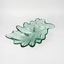 Vintage bowl pressed glass green 1980s 1