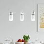 Pendant lamp clear glass 3-light 2