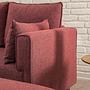 Bella Sofa Récamiere Links mit Hocker Rot 3