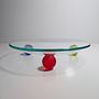 Vintage Postmoderne Schale Glas 1990er Jahre 1