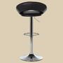 Bar stool faux leather black 3