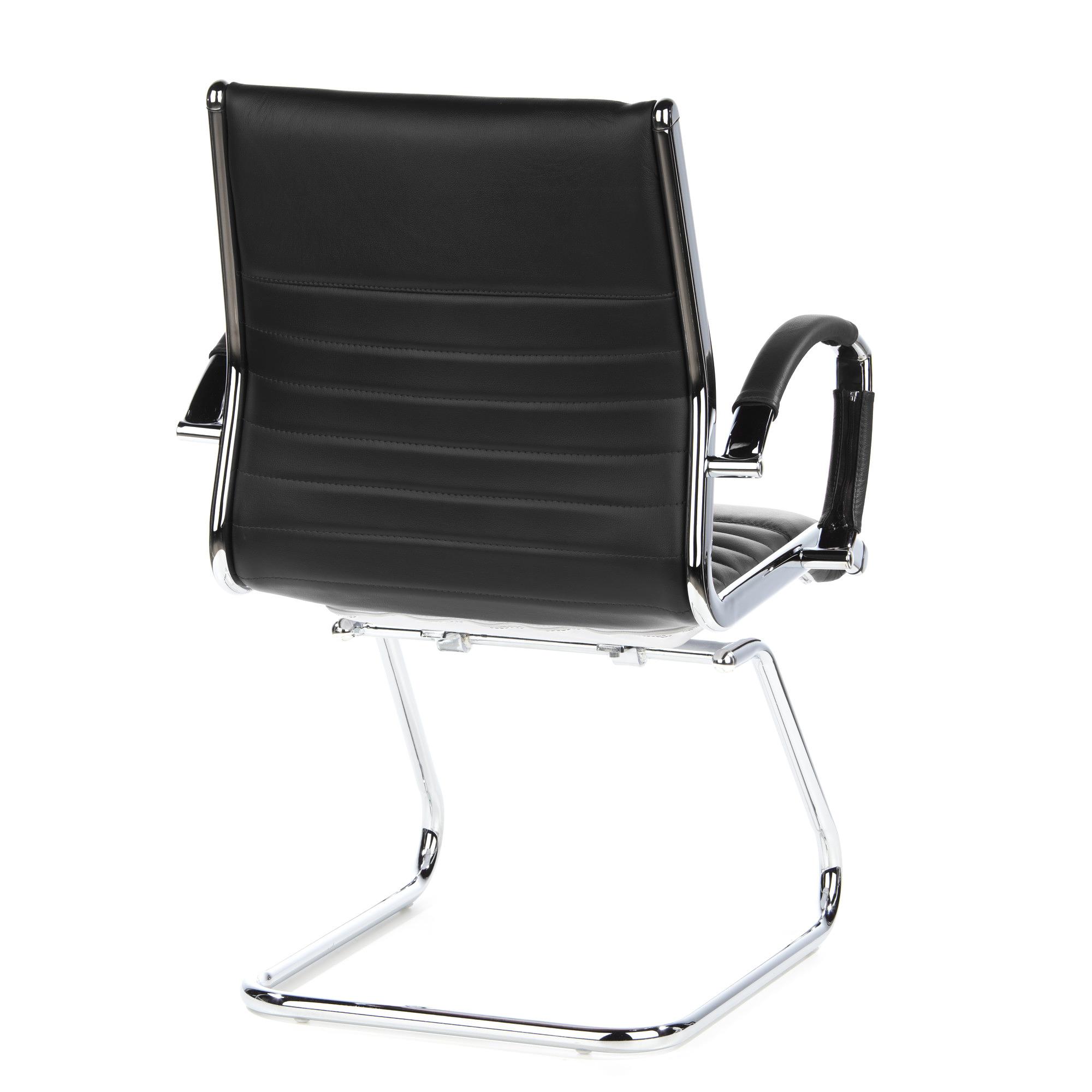 PARMA V chair cantilevered leather black 5