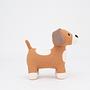 Dog stuffed animal cotton brown 3