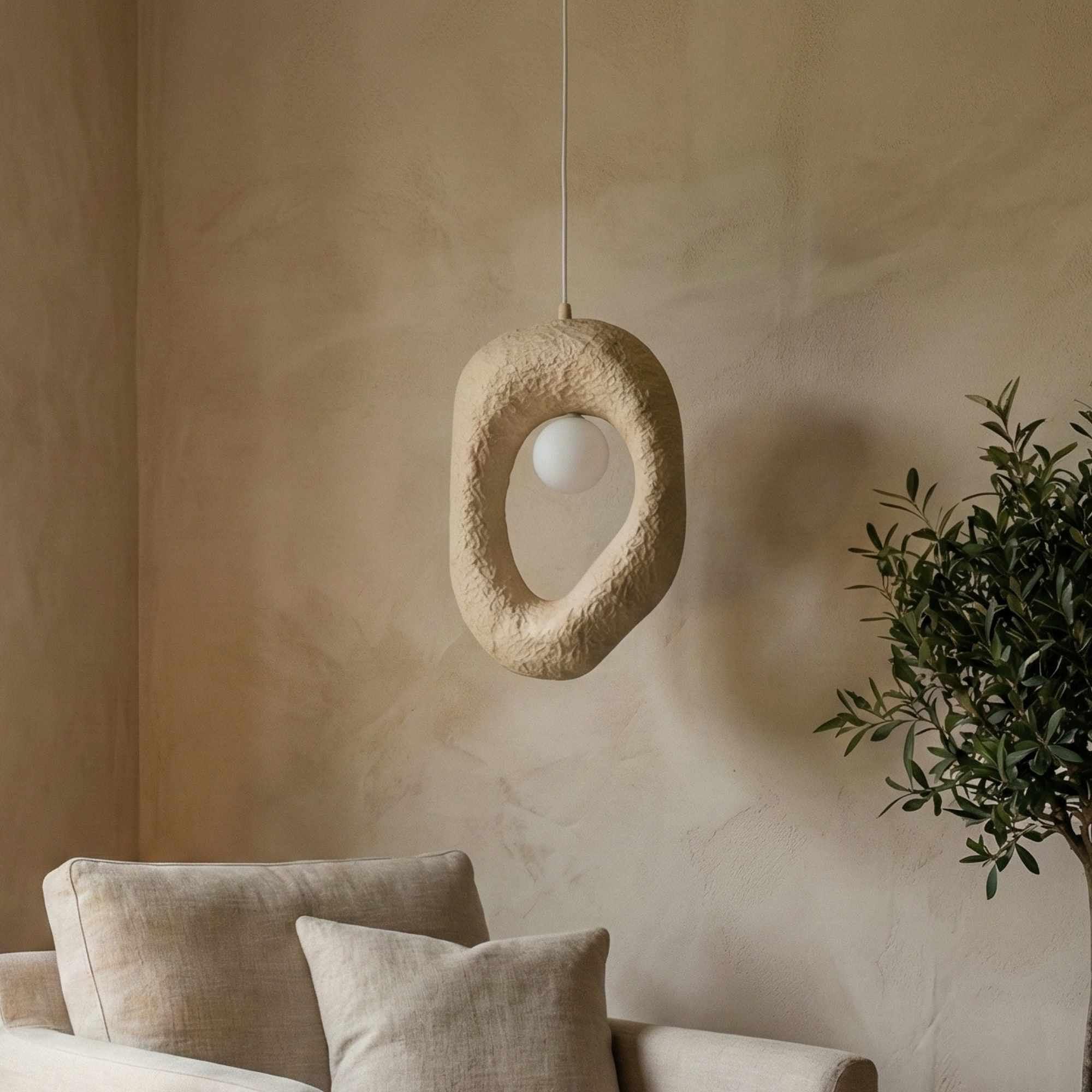 Zoga-1001-Nua Lampada a sospensione Crema 0