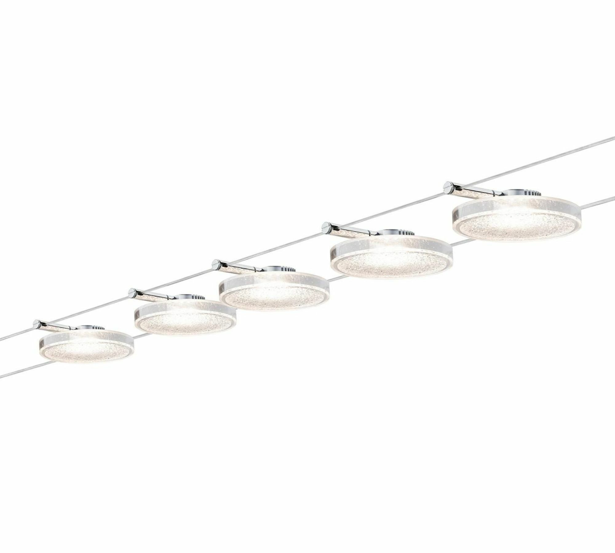 LED Deckenleuchte 5-flammig Metall Kunststoff Silber 0
