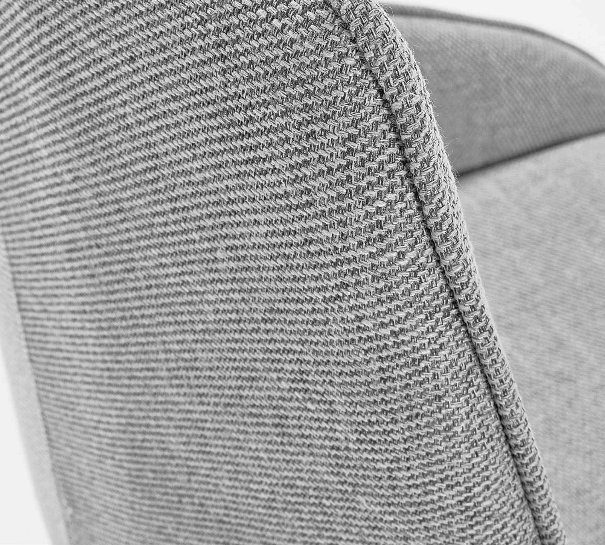 2x Polsterstuhl Metall Webstoff Grau 3