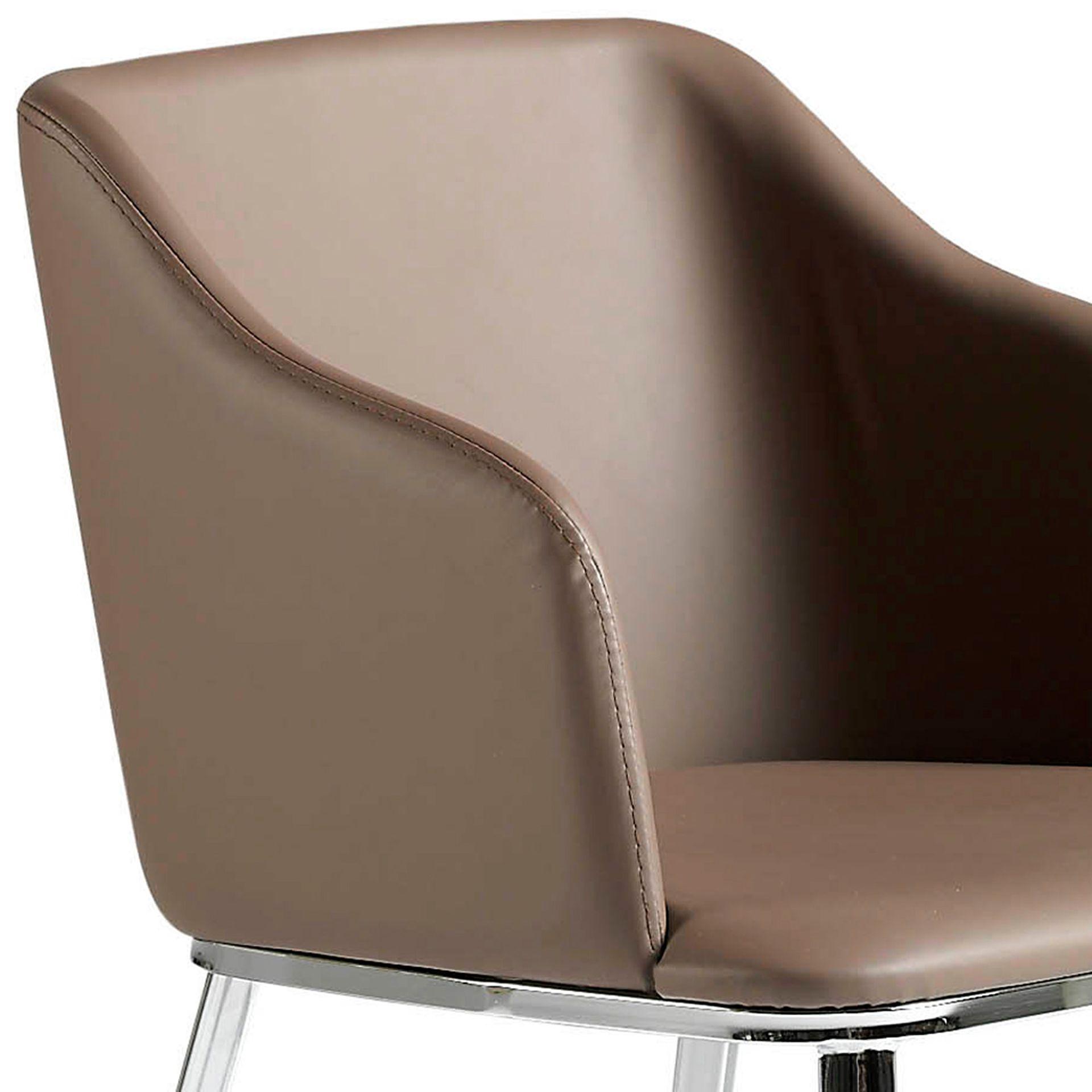 Armchair Faux Leather Brown 7