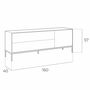 Sideboard Holz Metall Weiß 4