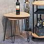 Bergen 2 Side table Oak decor Black 2
