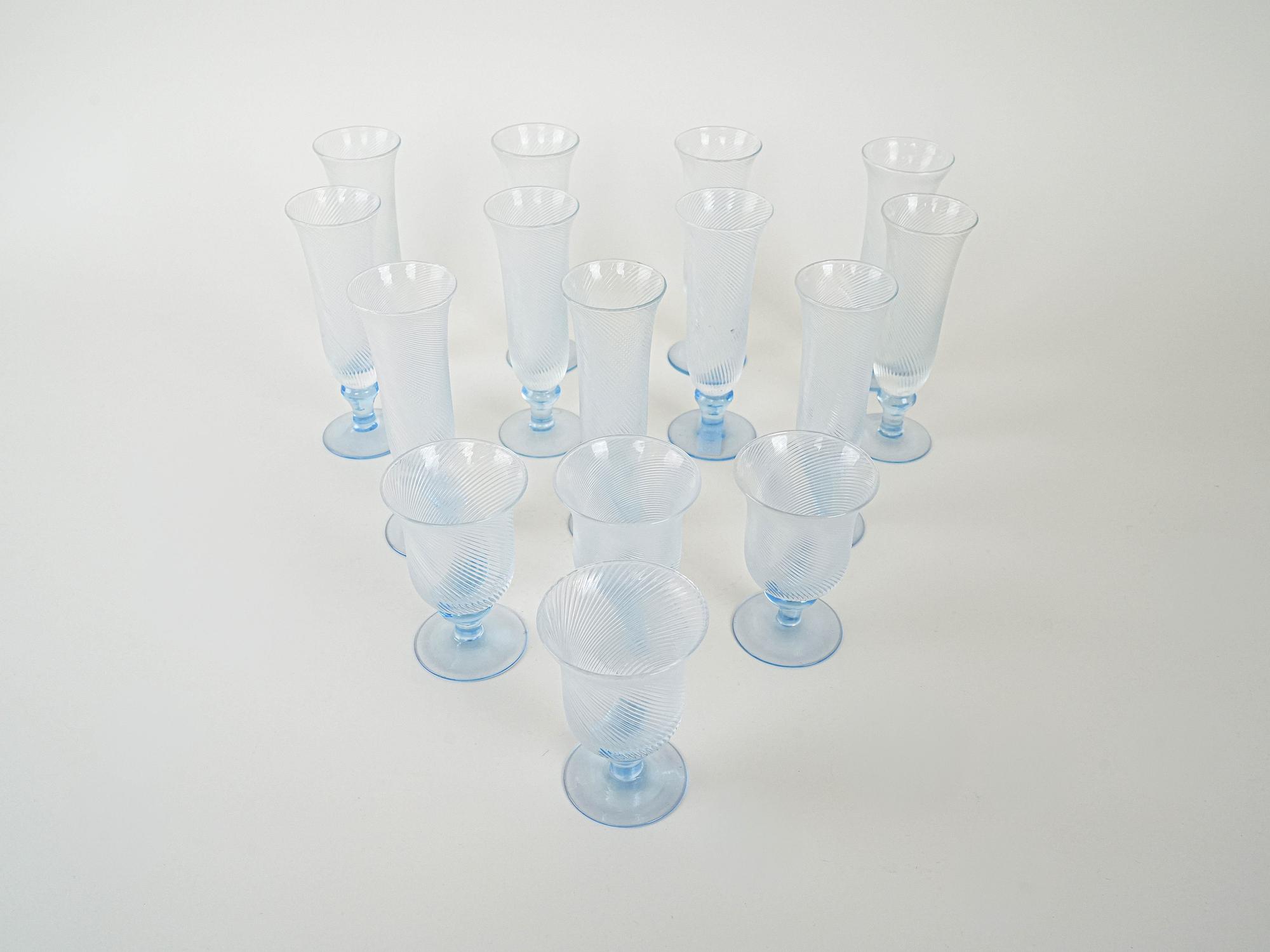 Glasbecher-Set Transparent 1970er Jahre 3