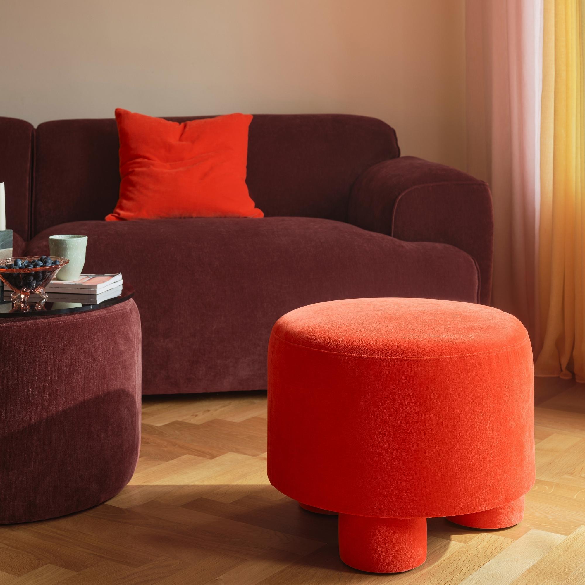 Greta Sofa 3-Sitzer Moss Burgundy 1