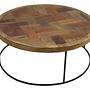 Runder Couchtisch Teakholz ø80cm 0