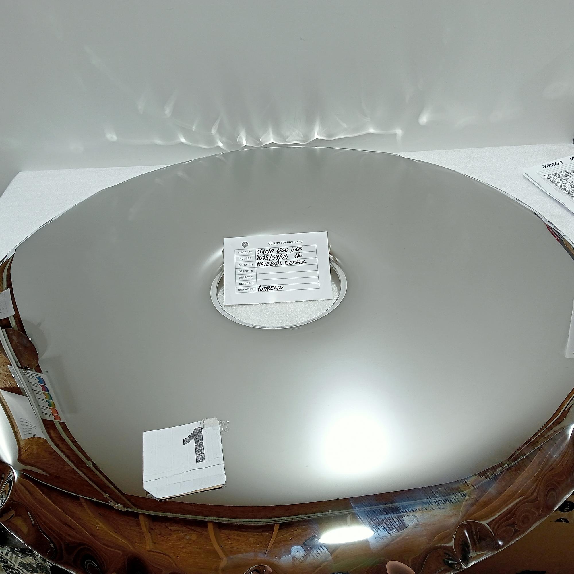 Rondo Spiegel 1200 Edelstahl Inox Poliert Silber 0