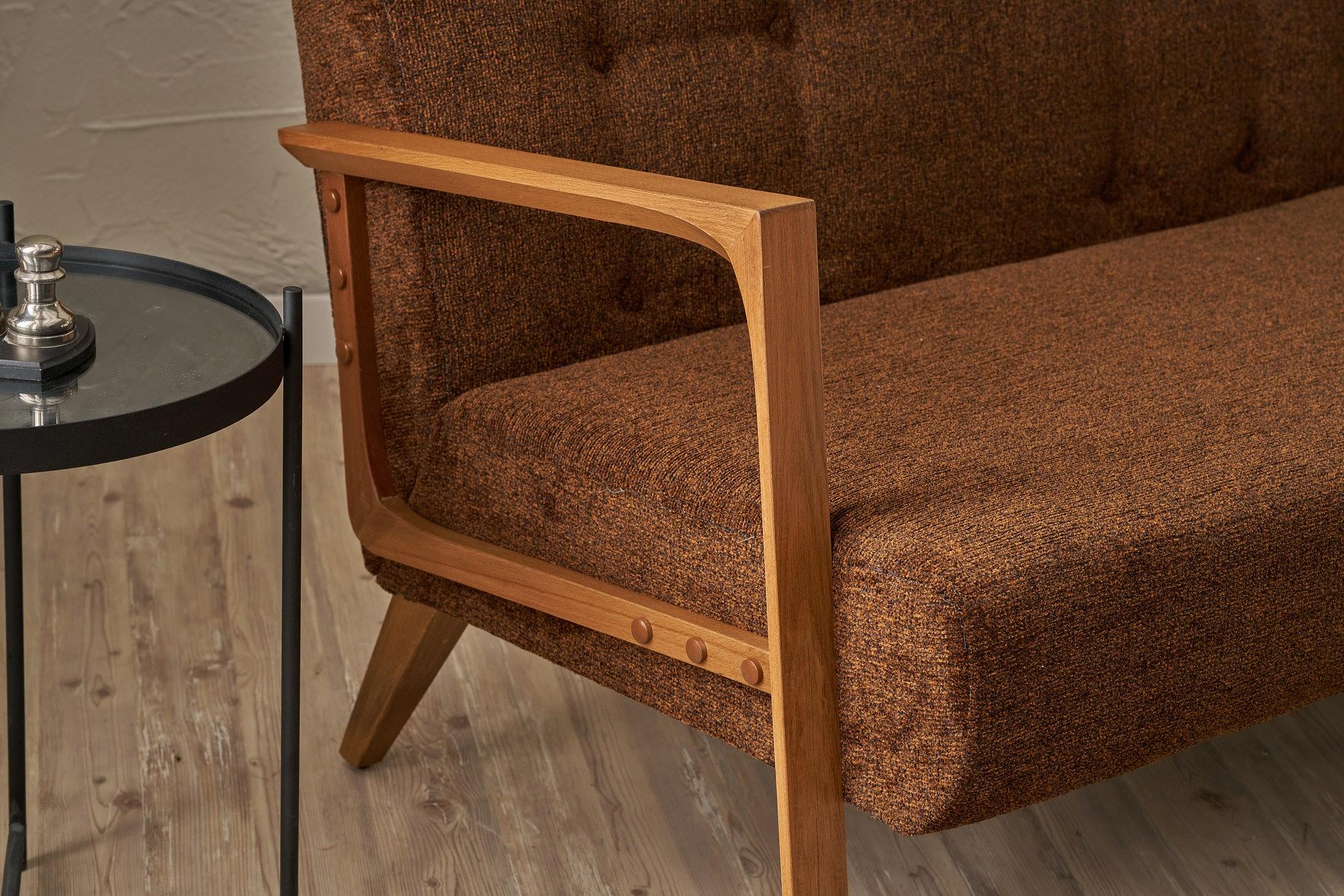 Kemer Sofa Holzfurnier Braun 1