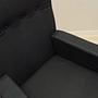 Vintage office chair leather wood black 1970s 11