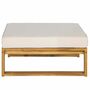 Mavre Lounge Ottoman Acacia Wood Textile Beige 2