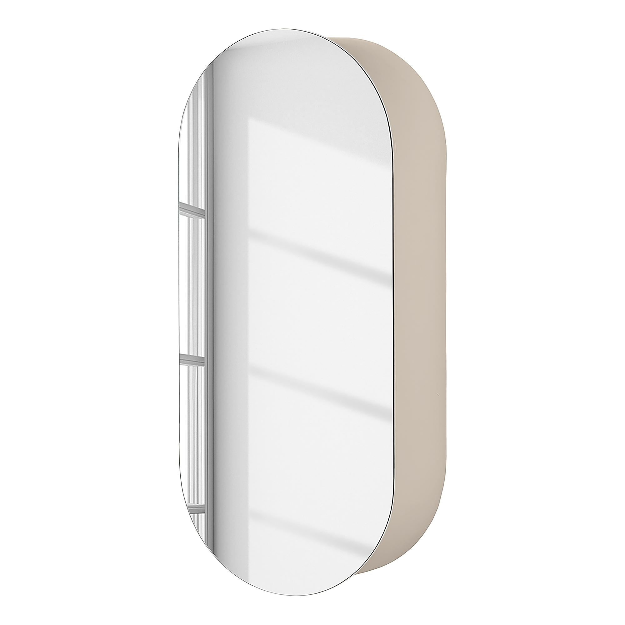 Lindholm Spiegelschrank Oval Taupe 1