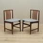 2x Vintage Stuhl Teakholz Textil Braun 1970er Jahre 1