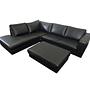 Indivi Ecksofa mit Ruhemodul & Hocker Salto-Leder Schwarz 3