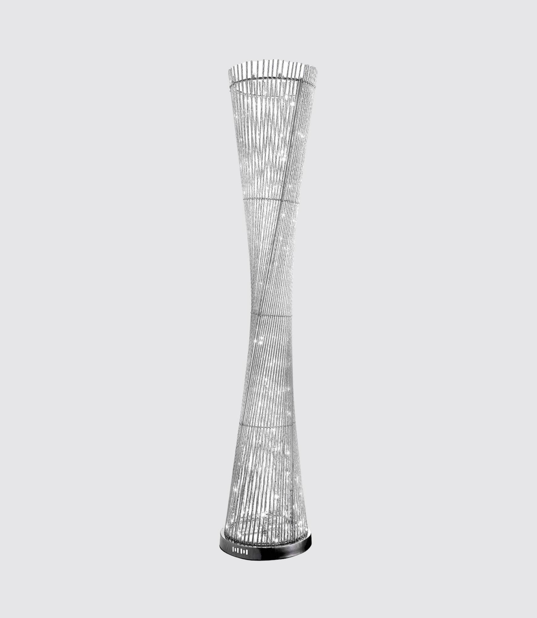 LED-Stehleuchte Aluminium 120-flammig Silber 0