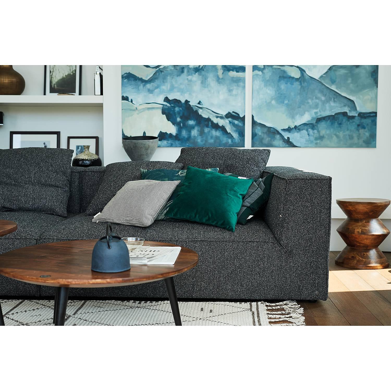 Kissenbezug French Velvet Webstoff Flaschengrün 2