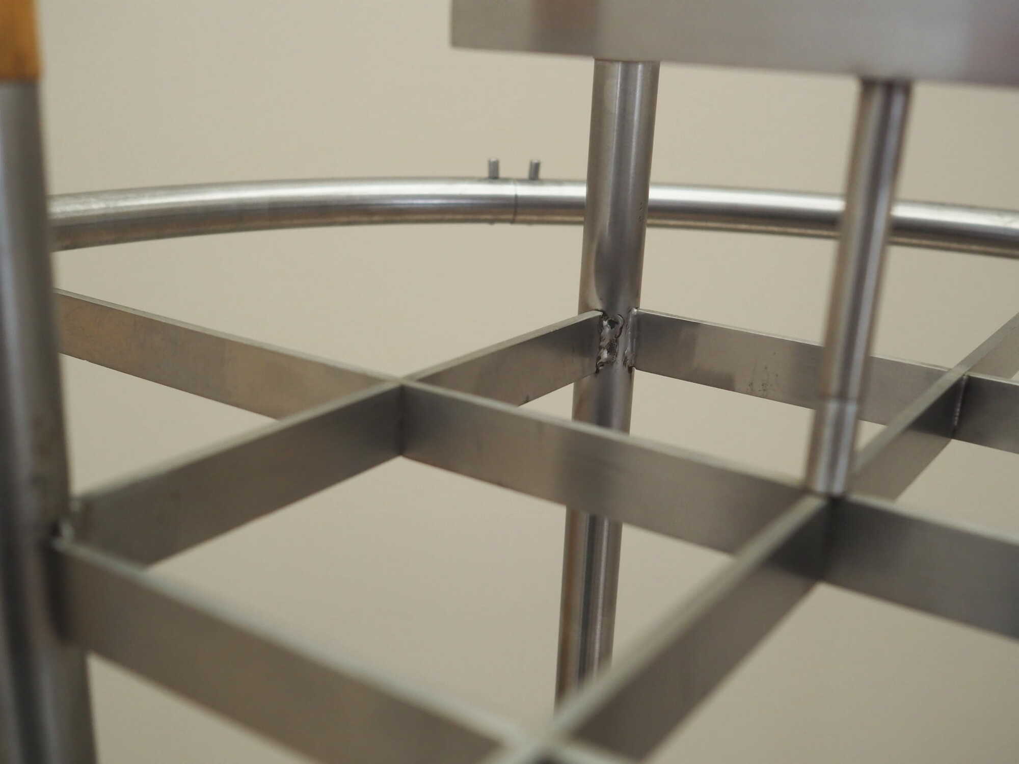 Vintage coat rack metal silver 1990s 7