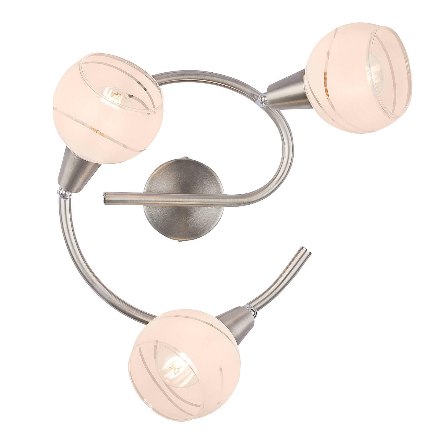 LED-Deckenleuchte Elliott Milchglas Silber 2