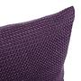 2x Dallas Cushion Cover Synthetic Fabric Dark Purple 40 x 40 cm 1