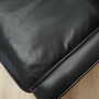 Sofa Leather Black 1970s 9