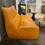 Florence Sofa & Hocker Leder Braun 2