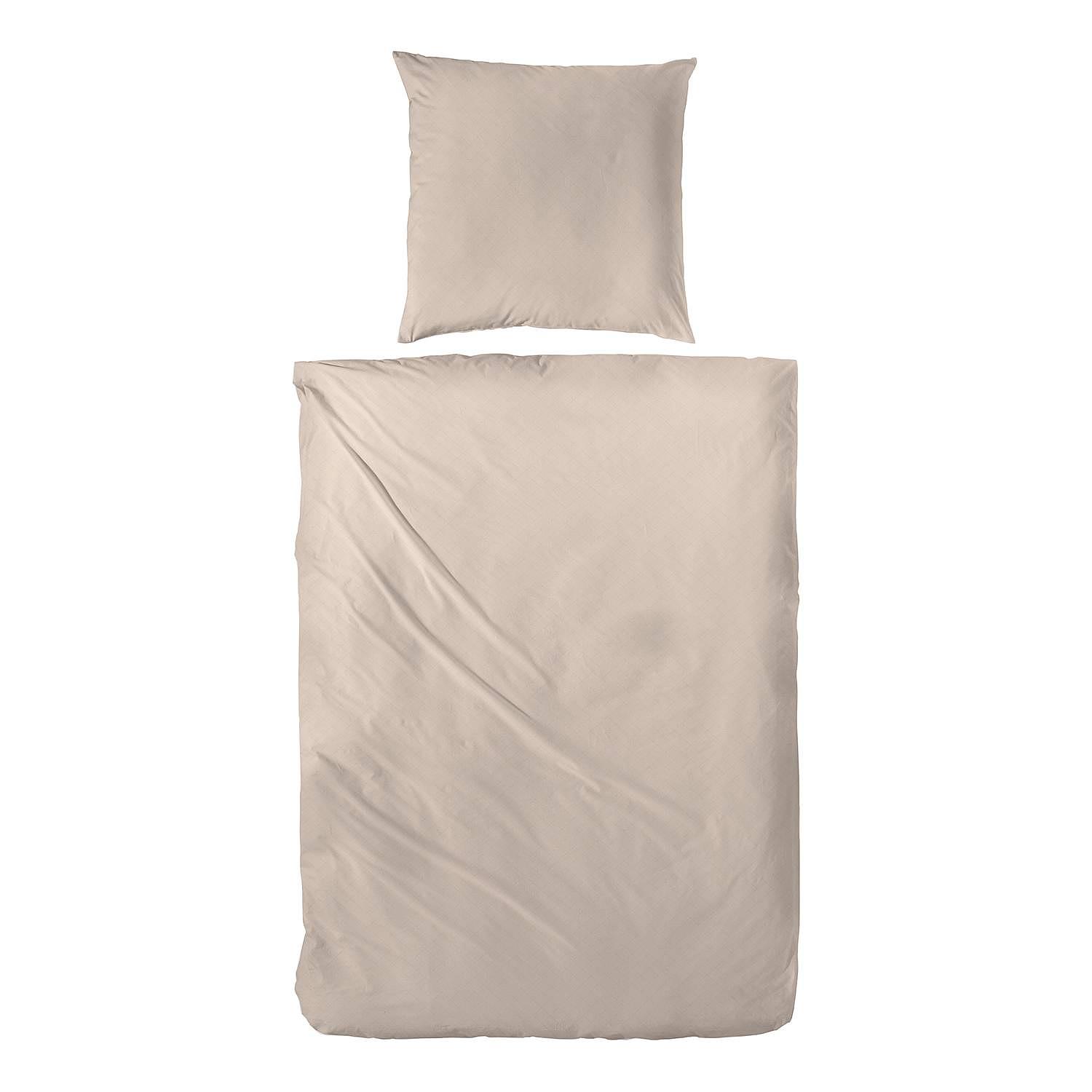 Mako-Satin Bettwäsche Falsches Uni 155 x 220 + Kissen 0