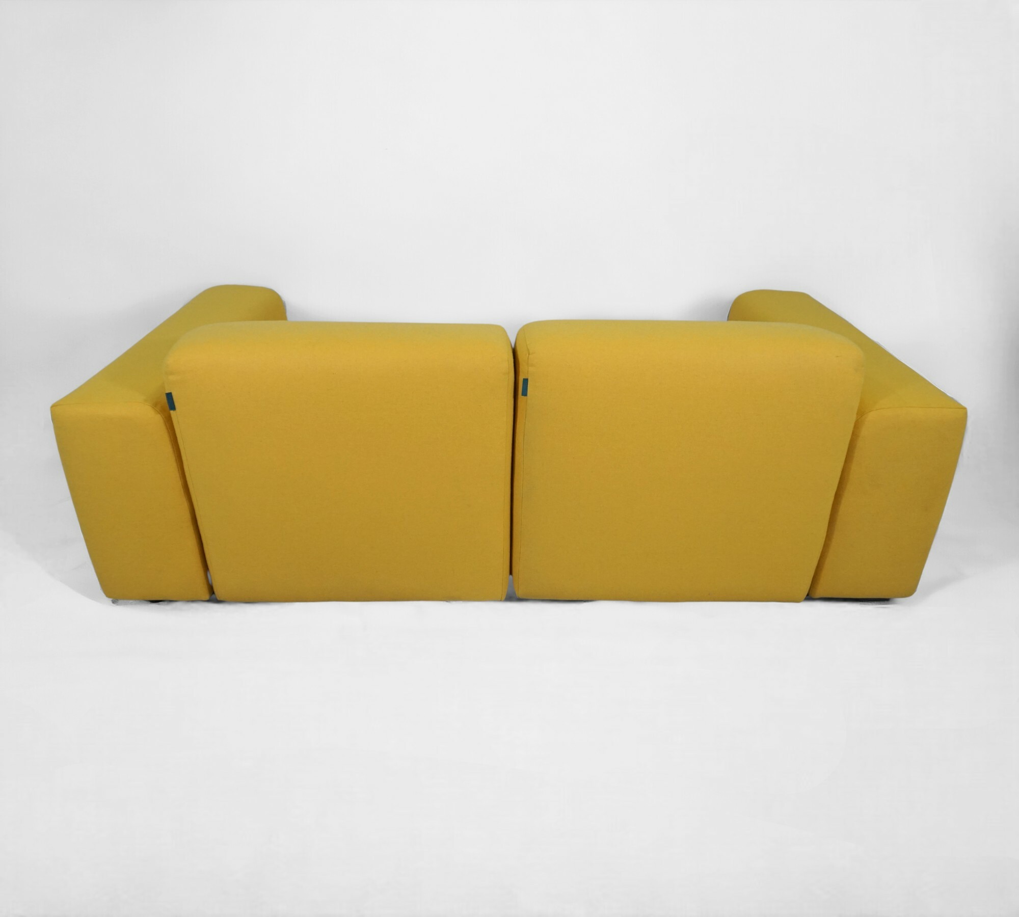 Pyllow Sofa 2-Sitzer Strukturgewebe Senfgelb 2