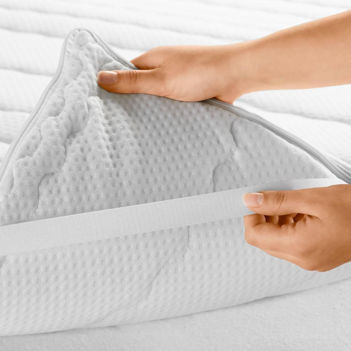 Basic Matratzen-Topper Baumwolle Weiß 180x200cm 2