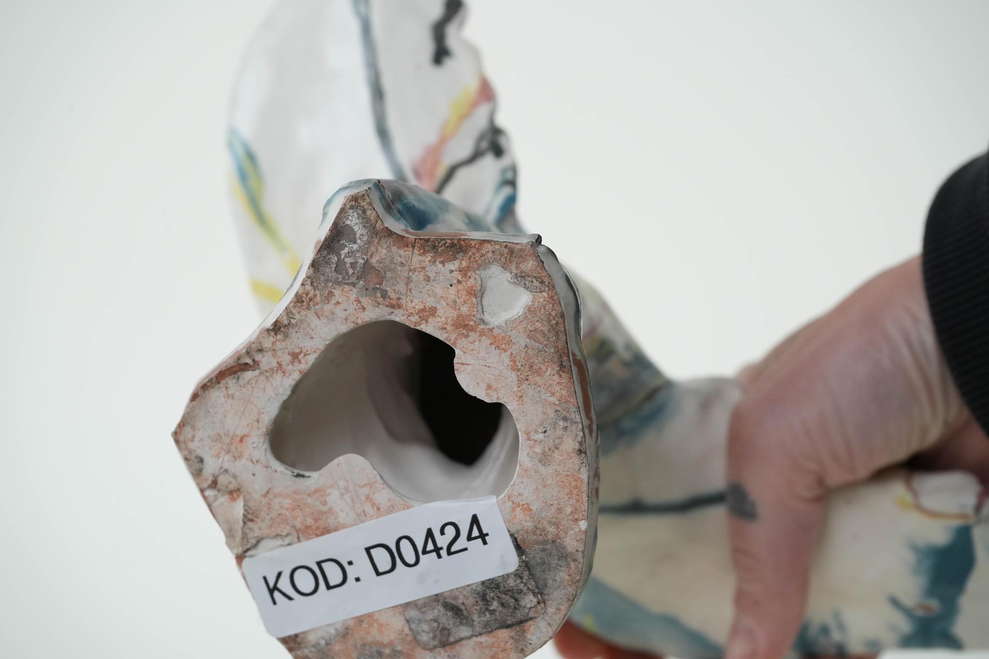 Ceramic bird sculpture Multicolored 1970s 7