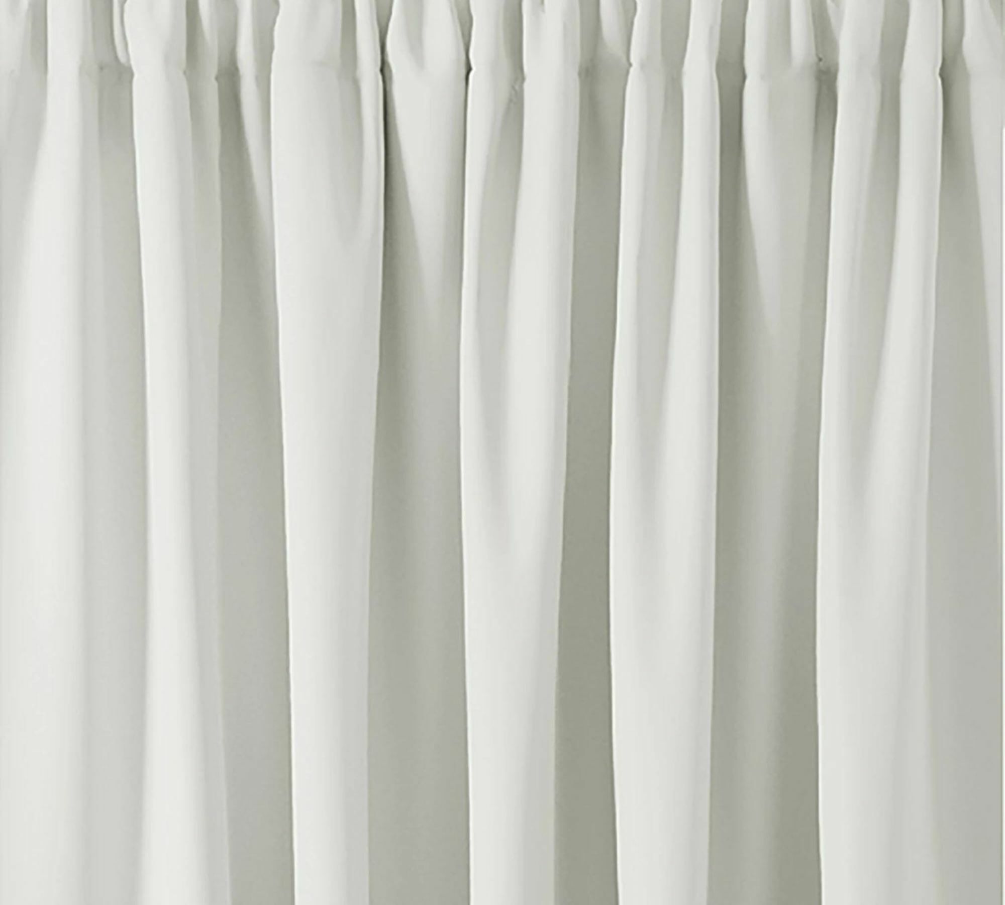 Vorhang mit Kräuselband Textil Weiß 2