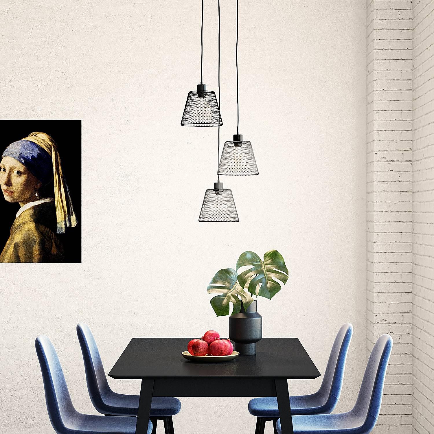 Le Vigan Pendant Lamp Iron 3-bulb 2