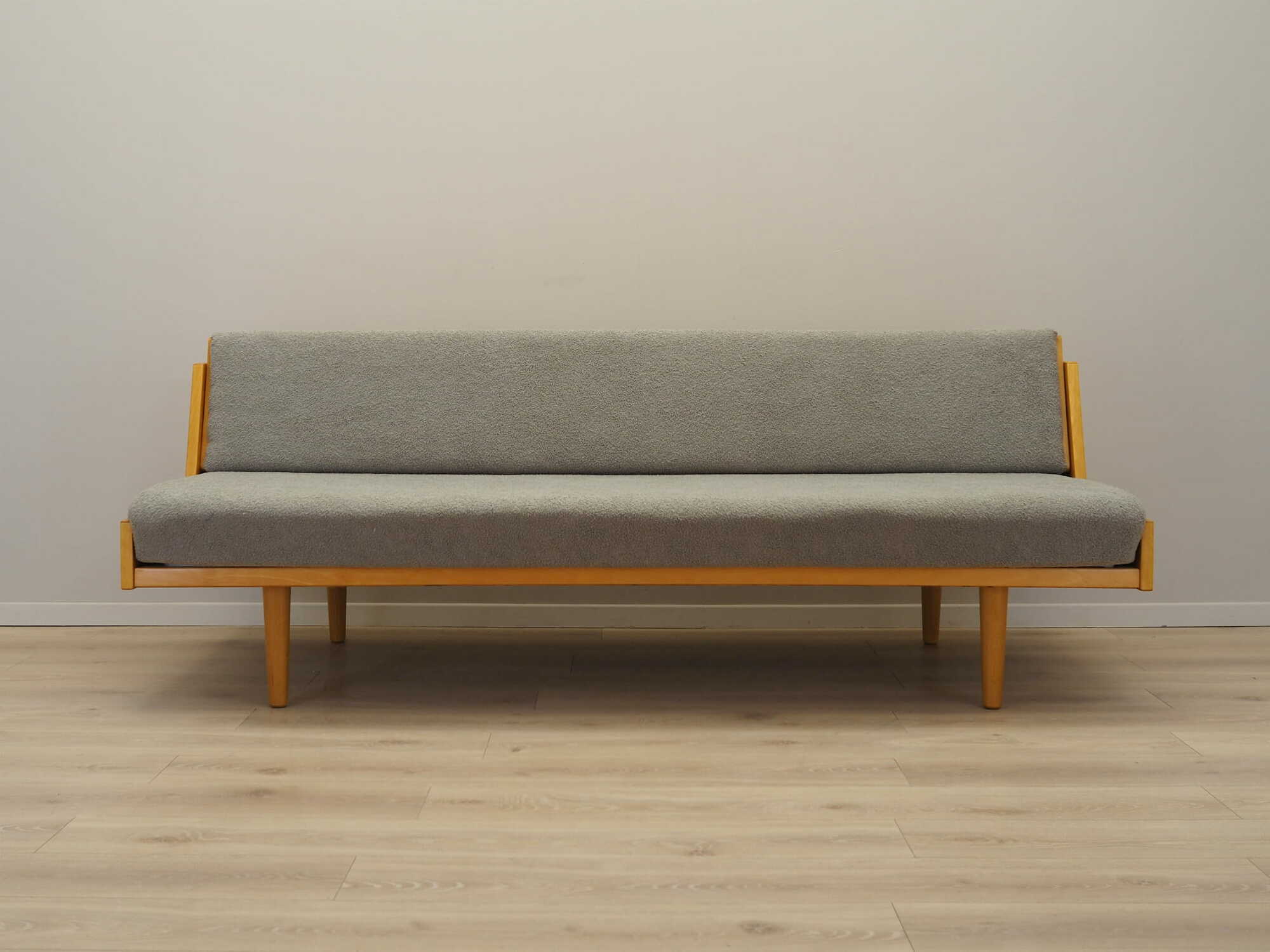 Sofa Textil Holz Grau 1960er Jahre 1
