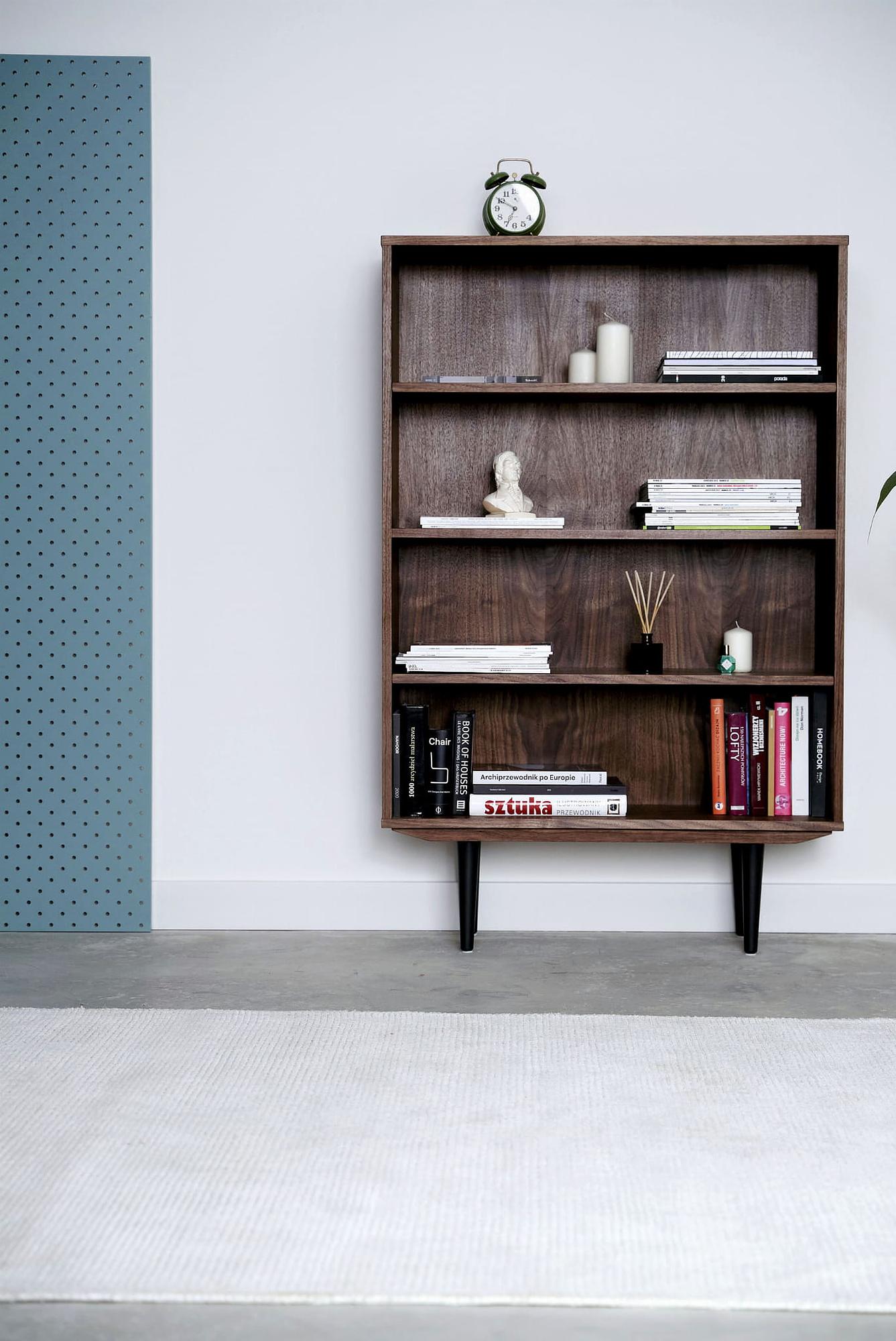 Bücherregal Amerikanisches Nussbaumholz Optik Braun 3