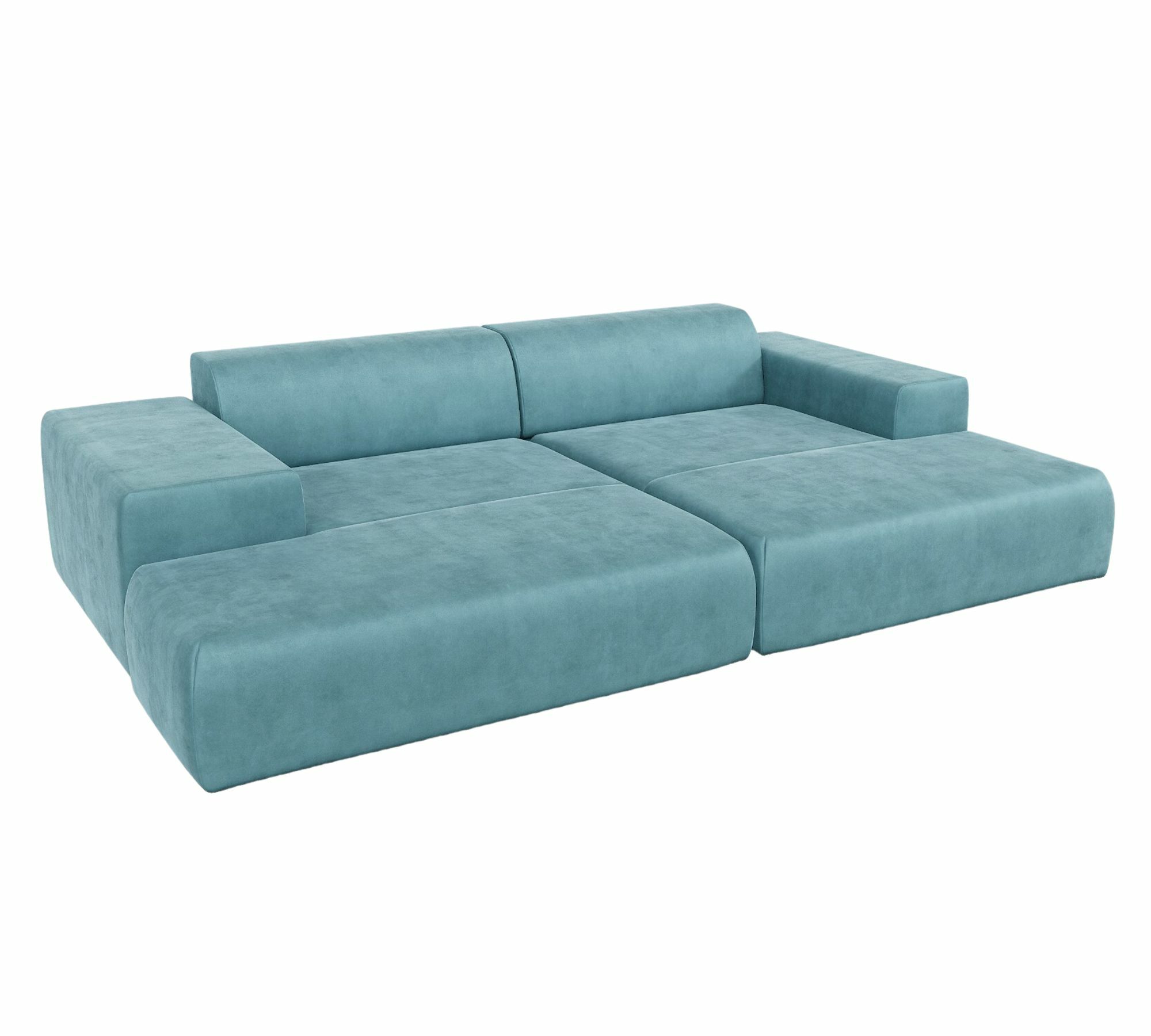 Pyllow 3-Sitzer Sofa Samt Pastellblau 1