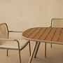 Sedia da giardino Peralta poliestere crema 57x62x83 cm 0
