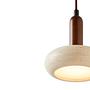 Worm Pendelleuchte Walnussholz Braun 8