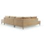 Vivica Schlafsofa Récamiere Links Velours Matt Beige 6