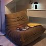 Vintage Togo 1-Sitzer Sofa Cord Braun 0