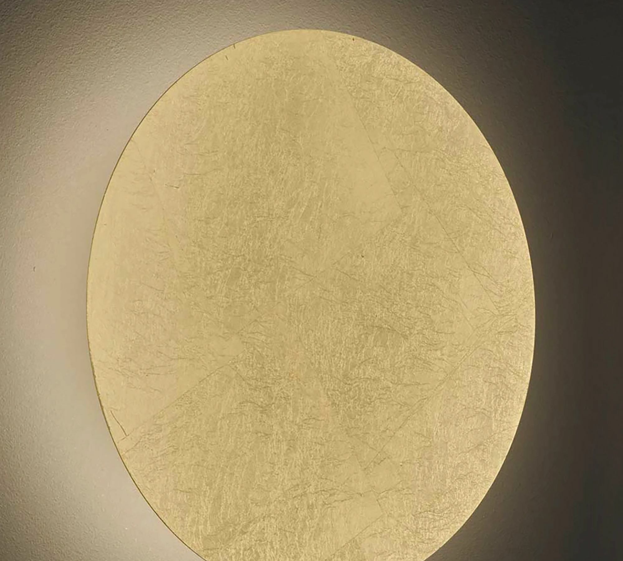 LED-Wandleuchte Rund Metall Gold 1