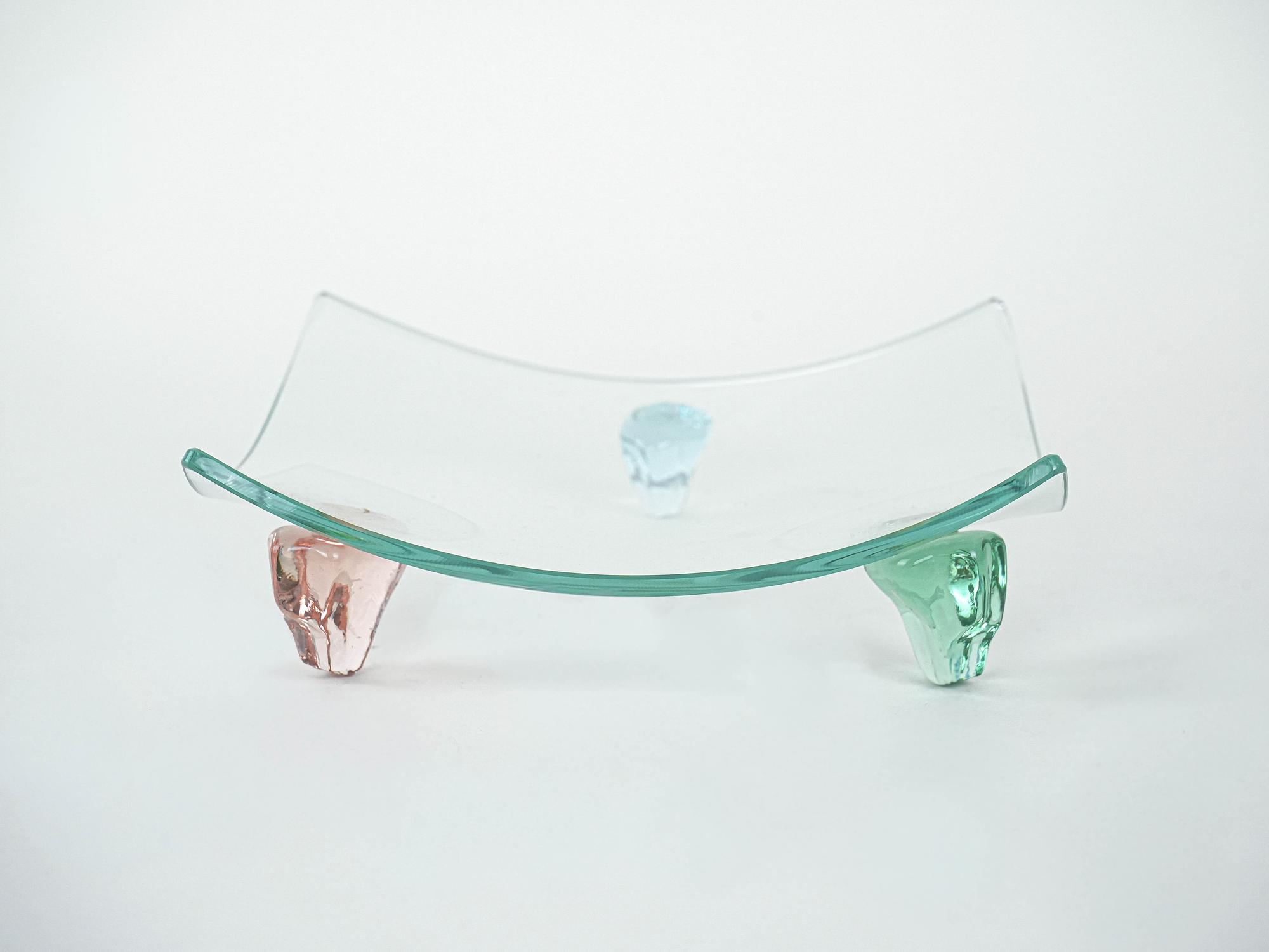 Glass plate Transparent 1970s 3