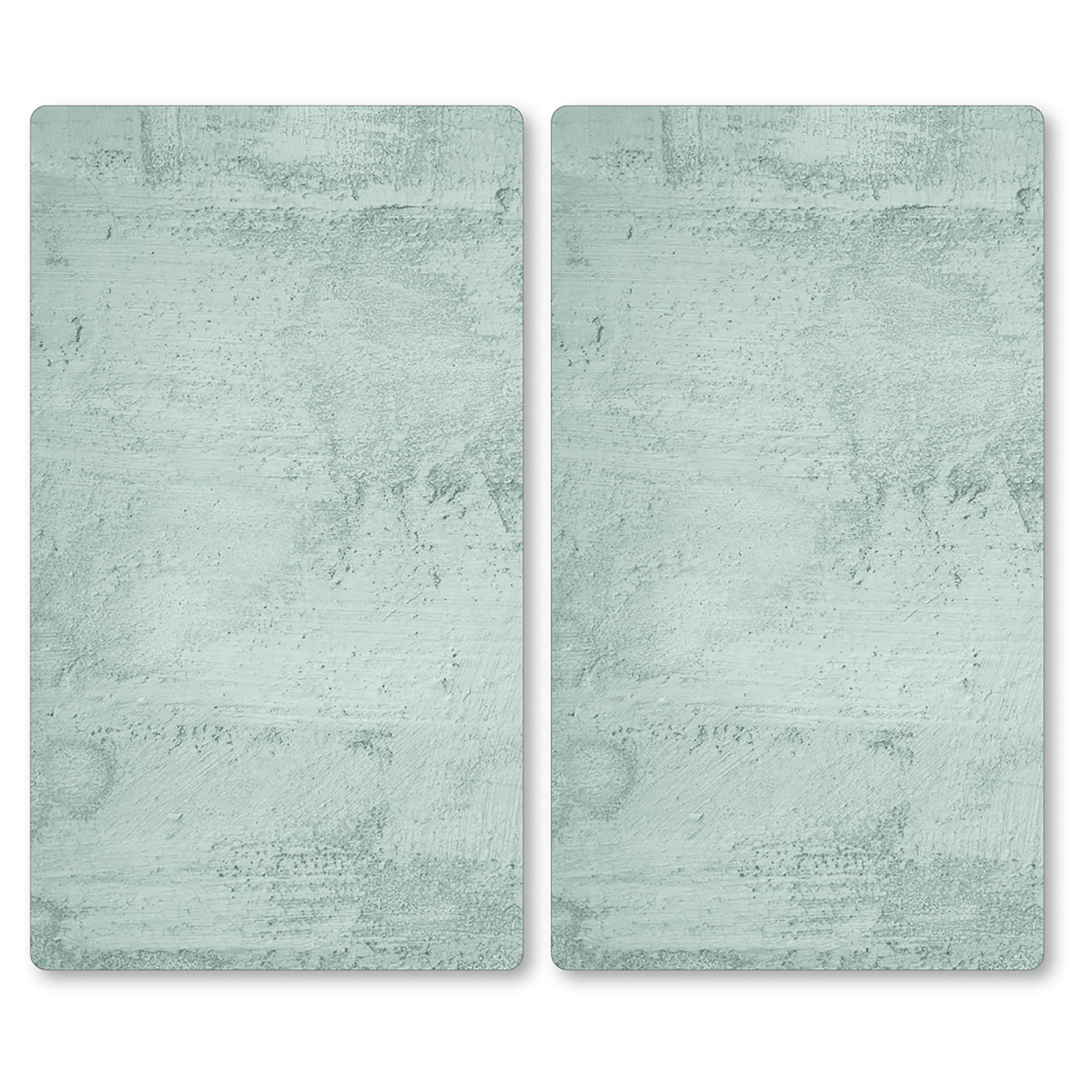 Herdabdeckung Beton Typ B 2er Set Sicherheitsglas Hellgrau 0