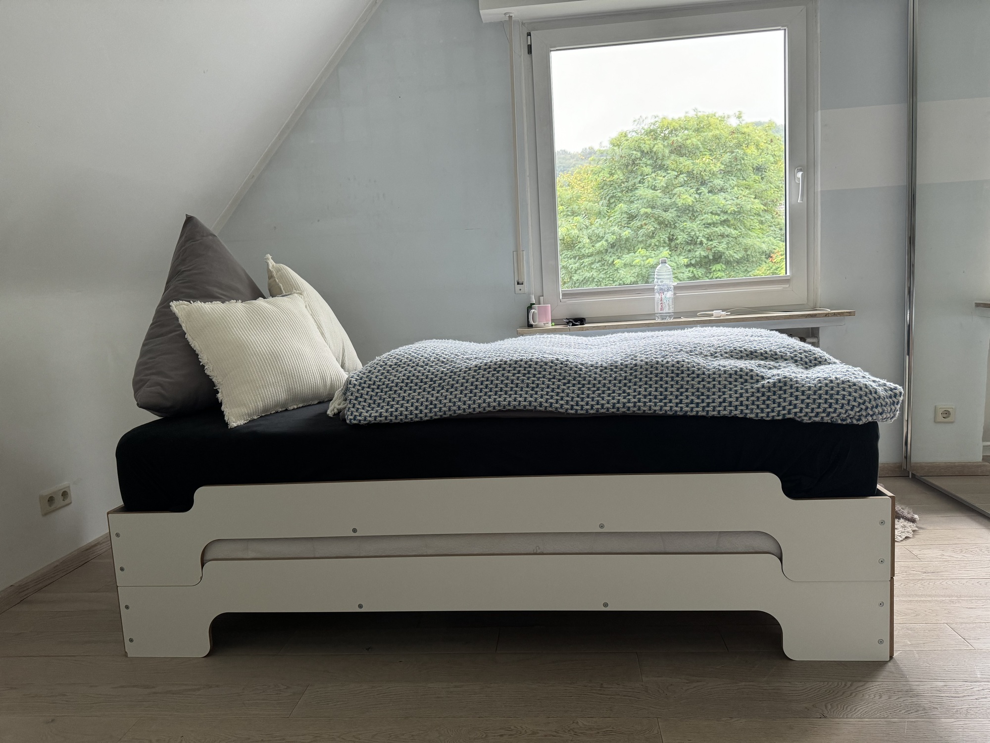 Stapelbett Holz Weiß 2